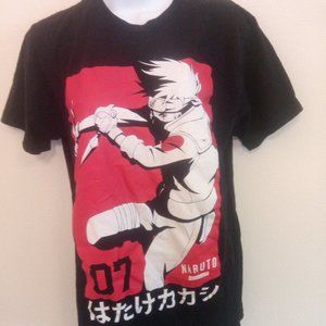 Naruto Shippuden Kakashi Graphic Black T-Shirt